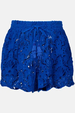 Farm Rio Floral lace cotton shorts