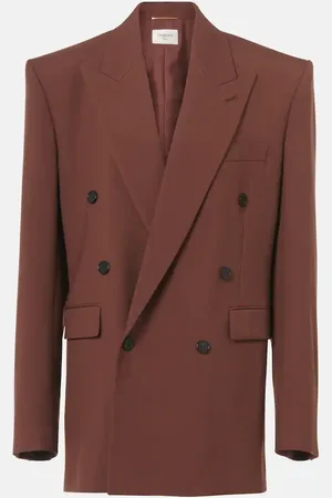Saint Laurent Double-breasted wool gabardine blazer