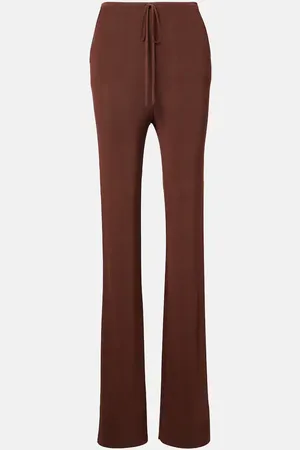 AYA MUSE Ribbed-knit flared pants