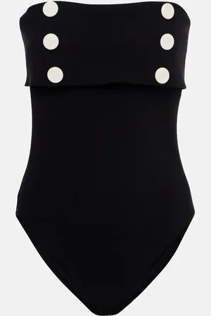Karla Colletto Embellished strapless swimsuit