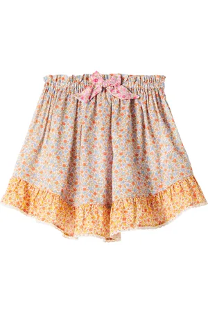 ZIMMERMANN Lucky floral lace-trimmed cotton skirt