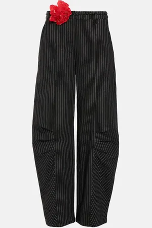 ROTATE Pinstripe wide-leg pants