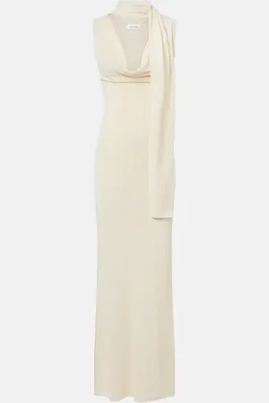 AYA MUSE Scarf-detail draped maxi dress