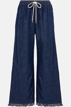 ZIMMERMANN Rhiannon fringed denim wide-leg jeans