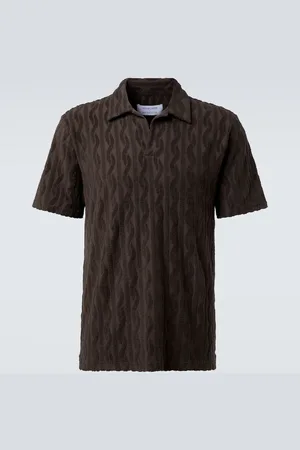 Frescobol Carioca Faustino cotton terry jacquard polo shirt