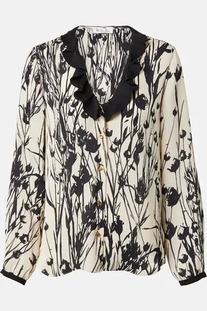 Loro Piana Samantha floral ruffled silk blouse