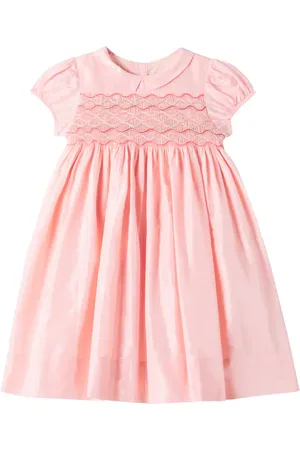 BONPOINT Terrie shirred silk taffeta dress