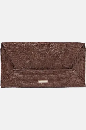 Aquazzura Vacanza Small raffia clutch