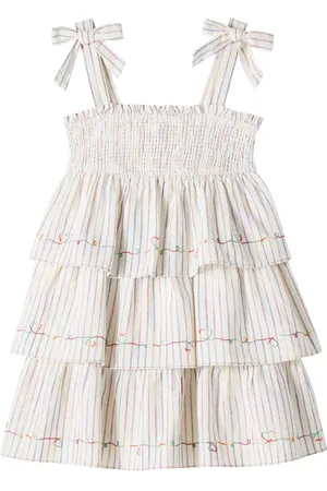 ZIMMERMANN Rhiannon shirred striped cotton dress