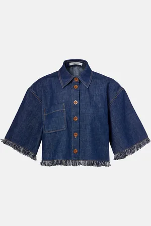 ZIMMERMANN Rhiannon fringed denim shirt