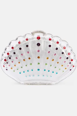 Aquazzura Crystal Shell embellished clutch