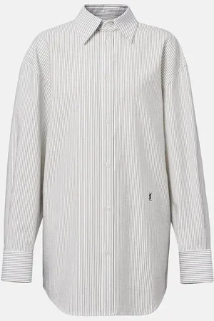 Saint Laurent Cassandre striped cotton shirt