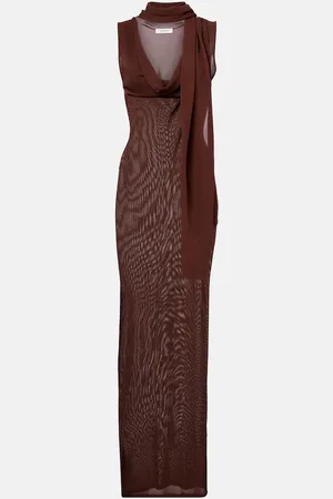 AYA MUSE Scarf-detail draped maxi dress