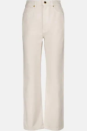 Khaite Abigail high-rise straight cropped jeans