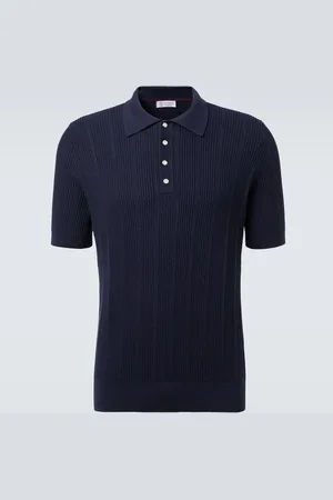 Brunello Cucinelli Ribbed-knit cotton polo sweater