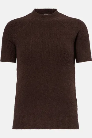 Totême Knitted cotton-blend terry top