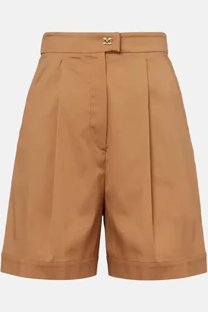 Max Mara Sultano cotton-blend poplin Bermuda shorts
