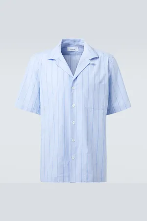 LARDINI Striped cotton poplin shirt