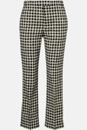 Max Mara Daisy gingham cropped straight pants
