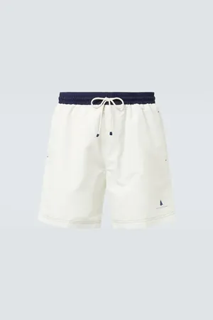 Brunello Cucinelli Logo swim trunks