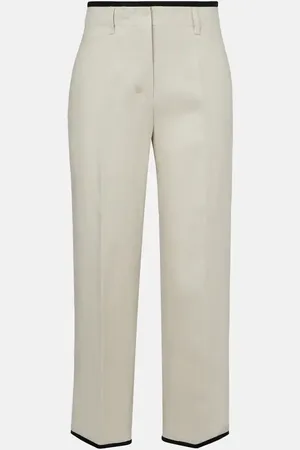 Max Mara Kastel linen cropped wide-leg pants