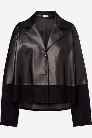 Loewe Suede-trimmed leather jacket