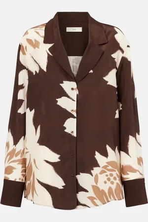SIR Floral silk satin shirt