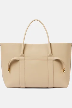 Loro Piana Ghiera Large leather tote bag