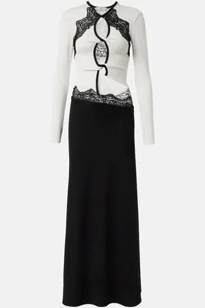 CHRISTOPHER ESBER Lace-trimmed cutout maxi dress