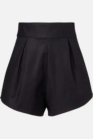 Adriana Degreas High-rise cotton-blend shorts