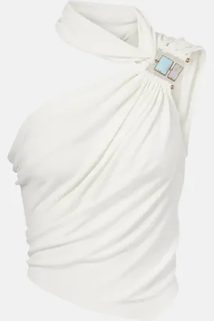 CHRISTOPHER ESBER Duo Bezel asymmetric jersey top