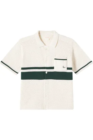 Konges Sløjd Shark open-knit cotton bowling shirt