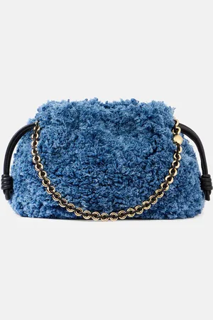 Loewe Flamenco Medium denim clutch