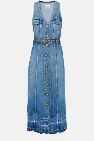 Ganni Denim midi dress
