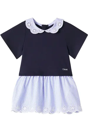 Chloé Baby broderie anglaise striped cotton dress