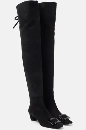 Roger Vivier Belle Vivier 45 suede over-the-knee boots