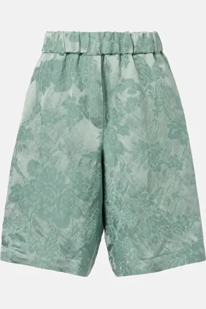DRIES VAN NOTEN Linen-blend jacquard Bermuda shorts