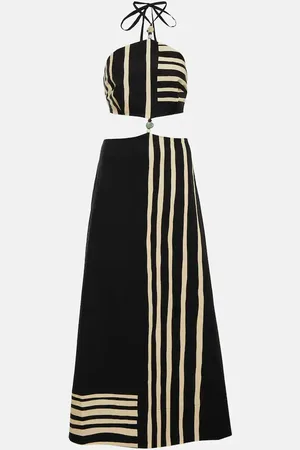 SIR Embellished cutout cotton maxi dress