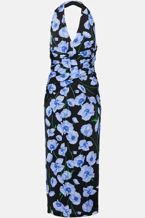 Carolina Herrera Floral gathered midi dress