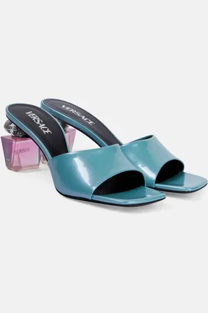 VERSACE Bright Crystal 70 patent leather mules