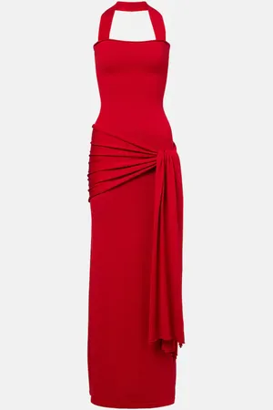AYA MUSE Knitted silk and cotton maxi dress