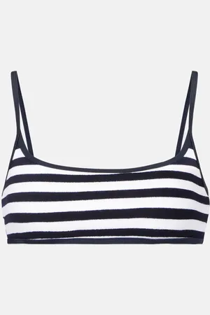 Jade Swim Muse Scoop striped bikini top