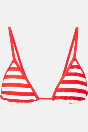 Jade Swim Via striped bikini top