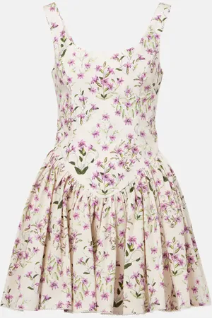 Agua by Agua Bendita Pluma floral cotton minidress