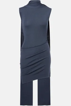 AYA MUSE Solar scarf-detail silk-blend minidress