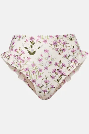 Agua by Agua Bendita Jengibre floral ruffled bikini bottoms