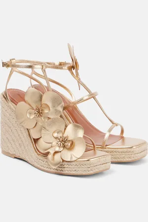 ZIMMERMANN Orchid 110 metallic leather wedge sandals