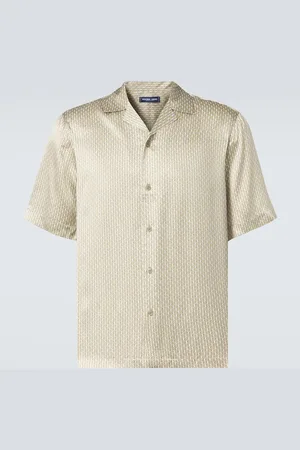 Frescobol Carioca Roberto printed silk bowling shirt