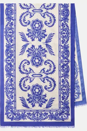 Etro Printed cotton-blend scarf