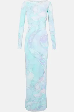 Puccini Orchidee tulle maxi dress